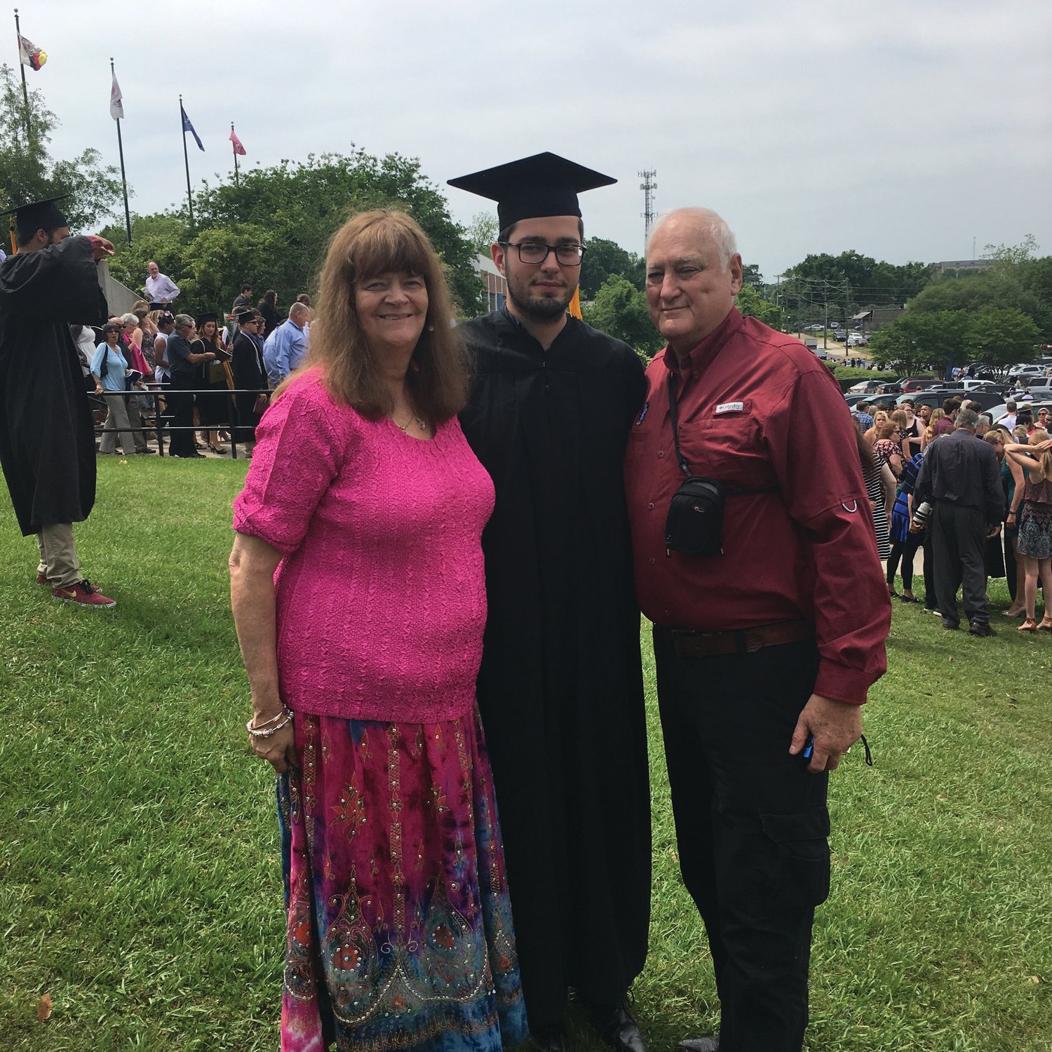 Col. Lawrence and Karen Saucier are pictured with son Matthew at his graduation from Florida State University in 2016.